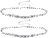 lux accessories silver partners bracelet logo