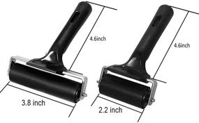 img 3 attached to 🔧 Aipaide 2 Pcs Rubber Glue Roller: Ideal for Construction Tools, Printmaking, Ink Paint Block Stamping Brayers - 3.8 and 2.2 Inch, Black
