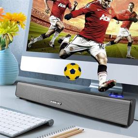 img 3 attached to 🔊 INSMART Computer Speakers: Powerful Wired Sound Bar for PC, Cellphone, Tablet, Laptop