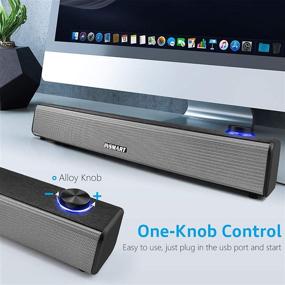 img 2 attached to 🔊 INSMART Computer Speakers: Powerful Wired Sound Bar for PC, Cellphone, Tablet, Laptop