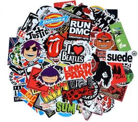 img 3 attached to Rock & Roll Stickers Pack - 100 Pcs Vinyl Waterproof Decals for Personalizing Laptop, Guitar, Skateboard & More (Stickers - B)