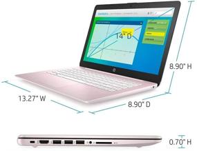 img 1 attached to 💻 HP Stream 14" HD SVA Laptop, Intel Celeron N4000 Processor, 4GB RAM, 64GB eMMC Flash Memory, Intel UHD Graphics 600, 1-Year Office, Bluetooth, Windows 10S, Rose Pink, 128GB SnowBell USB Card