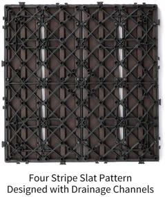 img 2 attached to PANDAHOME 22 PCS Wood Plastic Composite Patio Deck Tiles, 12”x12” Interlocking Deck Tiles, Water Resistant for Indoor & Outdoor Use, 22 sq. ft - Mocha