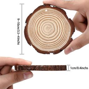 img 3 attached to 🌲 Unfinished Natural Wood Slices Ornaments - 10 Pcs 3.5"-4" with Tree Bark Circles - DIY Crafts, Christmas Hanging, Rustic Wedding Decoration