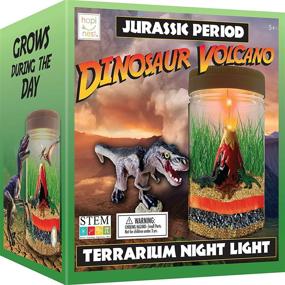 img 4 attached to 🌋 Light-Up Dinosaur Terrarium with Volcano by Hapinest