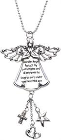 img 1 attached to 🚗 Ganz Zinc Car Charm - Guardian Angel for Passenger Safety - Brand New
