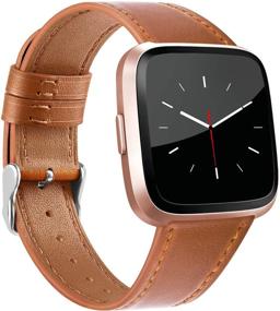 img 4 attached to 👉 Кожаные ремешки Vancle для Fitbit Versa, Versa Lite, Versa 2 и Versa SE - женские и мужские аксессуары