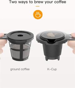 img 3 attached to Идеальное удобство: кофеварка для одной порции кофе с капсулами K-Cup и молотым кофе с функцией автоочистки и контролем силы заваривания