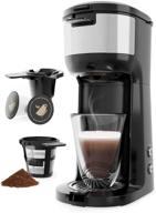 ultimate convenience: single serve coffee maker for k-cup pods & ground coffee with self cleaning & brew strength control logo