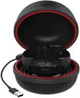 🔌 набор аксессуаров для gear fit2 pro halleast - зарядное устройство, держатель для кейса, жесткий спортивный защитный чехол для путешествий, док-станция, совместимые с samsung gear fit2 pro, черный логотип