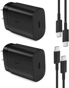 img 4 attached to 🔌 2 Pack USB C Wall Charger, 25W PD Fast Charger Block Compatible with Samsung Galaxy S21/S21+/S21 Ultra, Note10 Plus/Note 20/S20/S20+/S20 Ultra - Includes 2 Pack 5ft Type C USB Cable