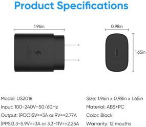 img 1 attached to 🔌 2 Pack USB C Wall Charger, 25W PD Fast Charger Block Compatible with Samsung Galaxy S21/S21+/S21 Ultra, Note10 Plus/Note 20/S20/S20+/S20 Ultra - Includes 2 Pack 5ft Type C USB Cable