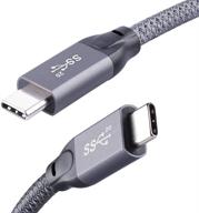 🔌 кабель данных qces usb c к usb c, тип c 3.2 gen 2x2 20гбит/с 100w 5a 5футов - 4k видео и быстрая зарядка pd, плетеный нейлоновый шнур, совместимый с thunderbolt 3 с macbook pro/air 2020, ipad pro, galaxy s21 логотип