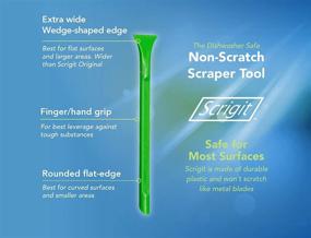 img 2 attached to 🔧 Scrigit Scraper: Non-Scratch Plastic Tool for Tight Spaces - Efficiently Remove Food, Labels, Paint, and More - 3pk