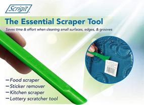 img 3 attached to 🔧 Scrigit Scraper: Non-Scratch Plastic Tool for Tight Spaces - Efficiently Remove Food, Labels, Paint, and More - 3pk