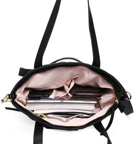 img 2 attached to DTBG Leather Shoulder Handbags Backpack