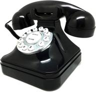 📞 vintage antique telephone - retro wired landline phone for home or office - black logo