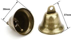 img 3 attached to 🔔 Eowpower 20Pack 38mm/1.5" Vintage Bronze Style Jingle Bells for Dog Doorbell Training, Housebreaking, Wind Chime Making - Christmas Bell Craft