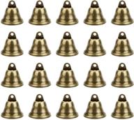 🔔 eowpower 20pack 38mm/1.5" vintage bronze style jingle bells for dog doorbell training, housebreaking, wind chime making - christmas bell craft logo