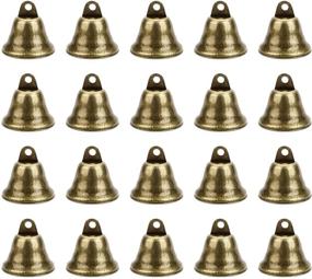 img 4 attached to 🔔 Eowpower 20Pack 38mm/1.5" Vintage Bronze Style Jingle Bells for Dog Doorbell Training, Housebreaking, Wind Chime Making - Christmas Bell Craft