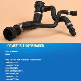 img 1 attached to BMW E60 E61 Upper Radiator Hose 17127546064: Specifically for Automatic Transmission Cars, Ideal for 525I, 525Xi, 528I, and 530I