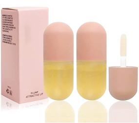 img 2 attached to 💋 Natural Lip Plumper Duo: Botanical Lip Care Oil for Fuller, Hydrated Lips - 2Pcs Set, 5.5ML