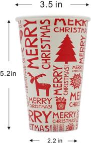 img 3 attached to 🎄 Premium Christmas Cups: Disposable Coffee and Tea Cup, 16oz, Pack of 21