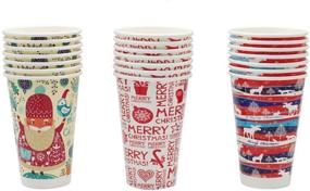 img 4 attached to 🎄 Premium Christmas Cups: Disposable Coffee and Tea Cup, 16oz, Pack of 21