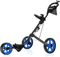 janus golf push cart - golf club cart for golfers, golf pull cart for bags, 3 🏌️ wheel folding design - ideal golf accessories for men, women, and kids - perfect for practice and game sessions логотип