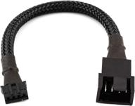 🔌 enhance your graphics card cooling with crj 4-pin pwm gpu fan adapter cable: all black sleeved solution logo