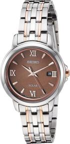 img 3 attached to Стильные женские часы Seiko Quartz Stainless для дам - сочетание стиля и элегантности