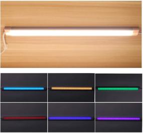 img 3 attached to 🌈 Versatile and Convenient LED Dimmable Under Cabinet Lights: Linkable Strip Lighting Fixtures with Remote Control - 6pcs Plug-in 24VDC Light Bars for Kitchen Curio Liquor Bar Counter. Choose from 8 Colors, including RGBWW (RGB+Warmwhite), for Stunning Ambiance.