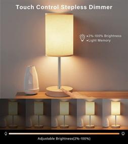 img 1 attached to Modern LED Bedside Table Lamp with USB Port, Touch Control and Adjustable Height for Bedroom - Dimmable Nightstand and Desk Lamp with Brightness Base for Living Room