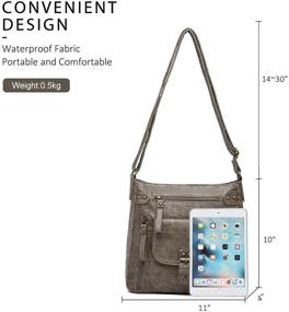 img 3 attached to 👜 Универсальные и стильные сумки Angel Kiss Crossbody для женщин - сумки с множеством карманов и ручки для каждодневного использования среднего размера.