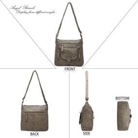 img 2 attached to 👜 Универсальные и стильные сумки Angel Kiss Crossbody для женщин - сумки с множеством карманов и ручки для каждодневного использования среднего размера.