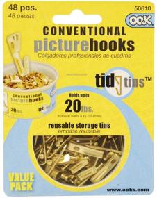 img 1 attached to 🖼️ Reusable Brass Art Hangers - OOK 50610 Picture Hooks, 20lb (30 Set)