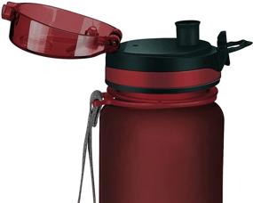 img 1 attached to 🚰 Cuptify Maroon Frosted 32oz BPA Free Water Bottle: Stay Hydrated with Time Marker, Infuser, and Fast Flow – Perfect for Fitness, Gym, and Outdoors