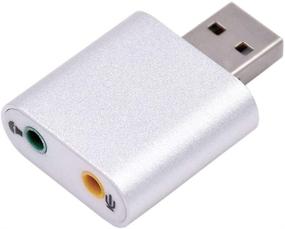 img 1 attached to 🔌 Onwon USB Audio Adapter: Plug and Play with 3.5mm Speaker/Headphone and Microphone Jacks for Windows, Mac, Linux and Chromebook