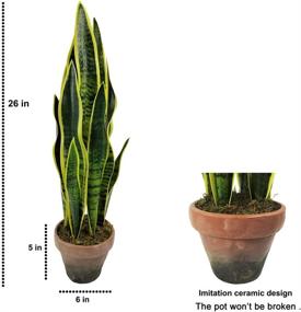 img 3 attached to WANGYANG Sansevieria Artificial Mother Unbreakable