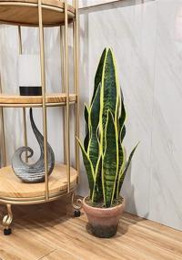 img 2 attached to WANGYANG Sansevieria Artificial Mother Unbreakable