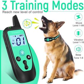 img 3 attached to 🐶 Uysocr Dog Training Collar: Remote Control, Waterproof, 3350Ft Range, 3 Training Modes for Large, Medium, and Small Dogs