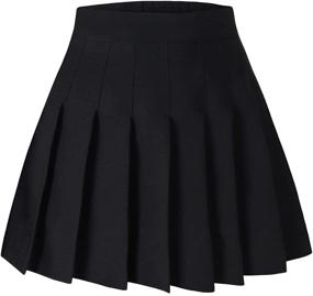 img 4 attached to School Uniform Skater Pleated Skirts Girls' Clothing and Skirts & Skorts