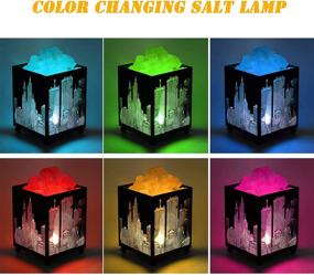 img 3 attached to 🔮 V.C.Formark Himalayan Salt Lamp: 7 Color Rock Lamp in a Modern Metal Basket Design - Ideal for Bedroom, Living Room, Yoga, and Gift-Giving