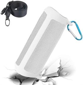 img 3 attached to Чехол для путешествий Co2CREA из силикона для замены на JBL FLIP 5 - водонепроницаемого портативного Bluetooth-динамика (белый чехол)