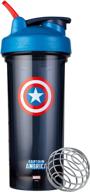 🛡️ blenderbottle marvel shaker bottle pro series - 28oz captain america shield for protein shakes & pre workout логотип