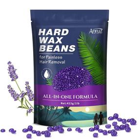 img 4 attached to 🔥 Specially Formulated Hard Wax Beads - Anruz Wax Beans for Gentle Skin - Facial Hair Removal Waxing Beads for Eyebrow, Face, Body, Brazilian Bikini & Leg - Effective At-Home Waxing with Any Wax Warmer