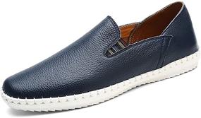 img 4 attached to 👞 Premium Leather Fashion Loafers: Stylish and Comfortable Men's Shoes