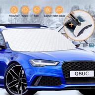 qbuc car windshield snow cover: ultimate protection for snow, ice, frost & uv rays - ideal for cars, trucks, vans, and suvs logo