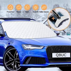 img 4 attached to QBUC Car Windshield Snow Cover: Ultimate Protection for Snow, Ice, Frost & UV Rays - Ideal for Cars, Trucks, Vans, and SUVs