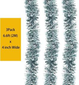 img 3 attached to 🎄 Alonsoo 3Pcs x 6.6ft Christmas Tinsel Garland - Shiny Silver Decorations for Christmas Tree, Home Party & Ceiling Hanging